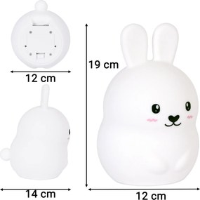 Nočná LED lampička s diaľkovým ovládačom ZAJAČIK