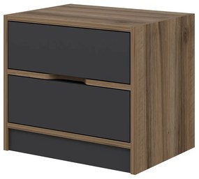 Nočný stolík Elina Walnut Anthracite