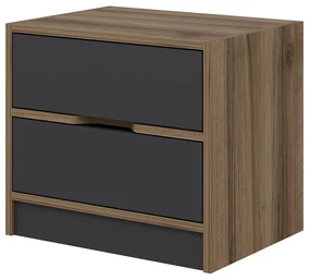 Nočný stolík Elina Walnut Anthracite