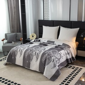 Prehoz na posteľ TIRSO sivo-biely Rozmer: 170 x 210 cm