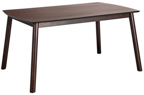 Jedálenský stôl 150 x 90 cm tmavé drevo ELBA Beliani