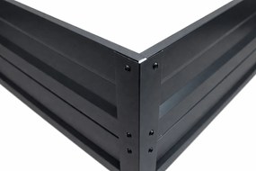 Vyvýšený záhon LEGI 0,65 × 2 m, pozinkovaný oceľový rám, výška 40 cm, antracit