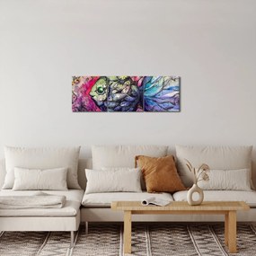Obraz - Farebná rybička (s hodinami) (90x30 cm)