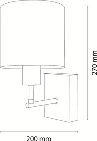 BRILAGI - Nástenné svietidlo BOBO WOOD 1xE27/25W/230V dub/čierna/krémová/králičky