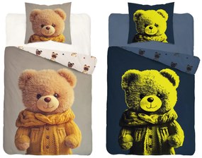 Posteľná obliečka svietiaca Teddy 140x200/70x80 cm – 100 % bavlna