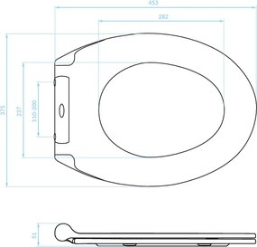 Kuchinox Slim, WC sedadlo s jemným zatváraním, biela, LAV-ADA_600E