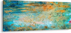 Obraz modrej abstrakcie (120x50 cm)