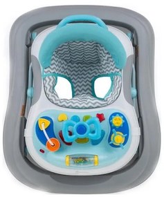 PETITE&MARS - Detské chodítko s melódiou MONTY modrá