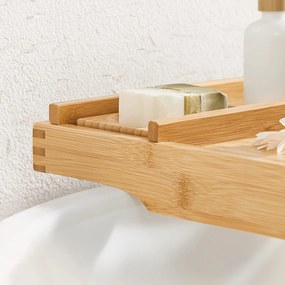 Bambusový podnos na vaňu 109 cm, prírodná farba