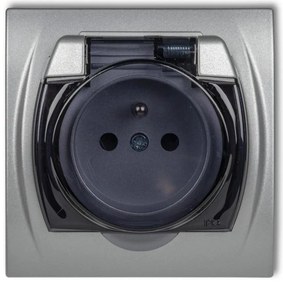 L 7LGPB-1ZD Zásuvka vodeodolná strieborná