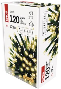 Vianočná reťaz LED 12 m, teplá biela