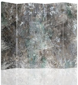 Ozdobný paraván, Betonová stěna - 180x170 cm, päťdielny, klasický paraván