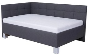 Čalúnená posteľ s úložným priestorom bez matraca MARIA PETITE 120x200 cm sivá