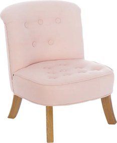 Dětské lněné křeslo pudrově růžové 17 cm a 25 cm Biela