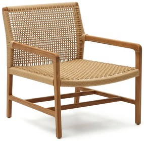 Drevené záhradné kreslo v prírodnej farbe Sabolla - Kave Home