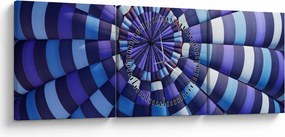 Obraz štruktúry lietajúceho balóna (s hodinami) (90x30 cm)