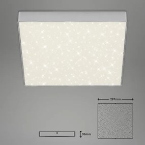 Briloner 7078-414 - LED Stropné svietidlo STAR SKY LED/21W/230V 28x28 cm strieborná