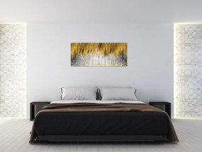 Obraz - Zlaté čiary (120x50 cm)