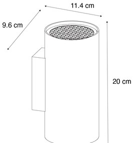 Dizajnová nástenná lampa zlatá okrúhla 2-svetlo - Sab Honey