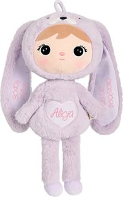 Mojkáčik - Bábika zajačik fialová 48 cm