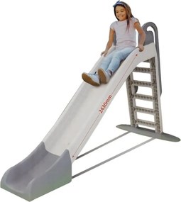 DOLONI Šmykľavka 243cm šedo-biela