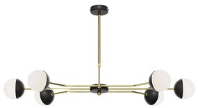 Jupiter 1981 - Luster na tyči TRENTO 6xG9/10W/230V čierna/zlatá