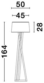 Drevená stojaca lampa Salino B 50 Drevo