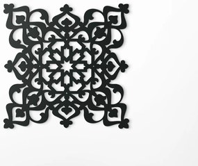 drevko Drevená mandala na stenu Harmónia Rozmer obrazu: 32,5 x 32,5 cm, Farba dekorácie: Čierna