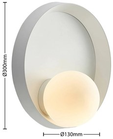 Lucande Andelina nástenné svietidlo, okrúhle biela