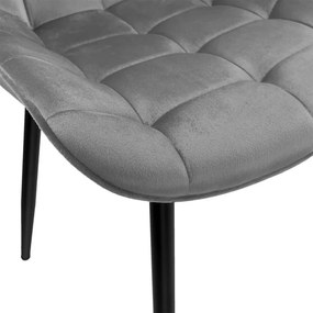 Jedálenská stolička NORMAN zamatová, grafitová