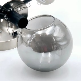 Prisadený luster MALENA 6xE14/5W/230V matný chróm/dymová