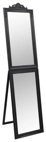 vidaXL Voľne stojace zrkadlo čierne 40x160 cm