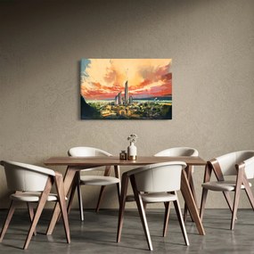 Obraz - Maľované mesto (90x60 cm)