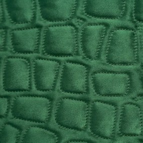 Dizajnový prehoz na posteľ  SALVIA  z jemného zamatu zelenej farby