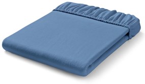 Napínacie prestieradlo z česanej bavlny, svetlomodré, nadmerná veľkosť