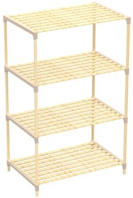 Regál FIX-2006-4 prírodné/béžová