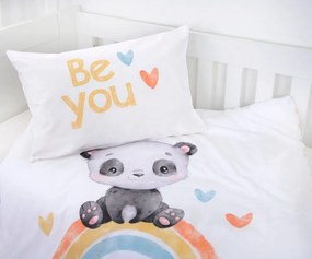 Herding Flanelové obliečky pre bábätká Rainbow Panda 100x135/40x60cm
