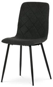 Stolička jedálenská CT-283 BK2 čierna látka, nohy čierny kov