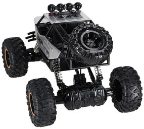 KIK Diaľkovo ovládané RC Rock Crawler 1:12 4WD kovové terénne auto, strieborné