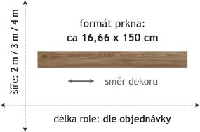 Beaulieu International Group, PVC podlaha - lino Master X 2954, na mieru, šíře 4m, hnedá, pvc, chodba / predsieň