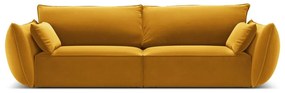 Zamatová pohovka v horčicovej farbe 208 cm Vanda – Mazzini Sofas