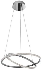 LED luster Livorno 45 Chrome