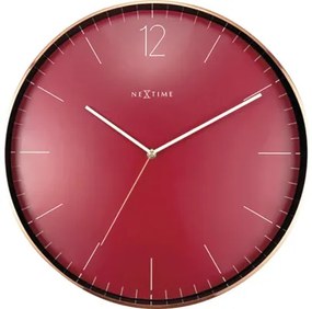 Nástenné hodiny NeXtime Essential Ø40 cm červené