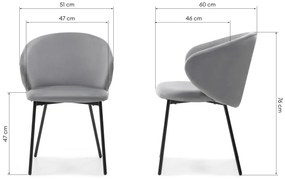 Jídelní židle ADRANO šedá