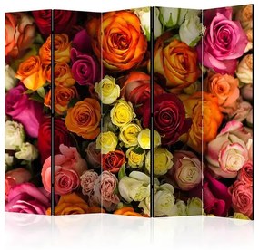 Paraván - Bouquet of Roses II [Room Dividers] Veľkosť: 225x172, Verzia: Akustický