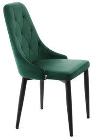 Jedálenská stolička LOUIS QUILTER zamatová zelená 848990