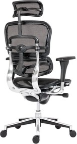 Kancelárska ergonomická stolička ERGOHUMAN — sieť, čierna, nosnosť 150 kg