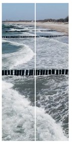 Súprava posuvnej záclony - Severné more -2 panely