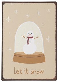 Ib Laursen Dekoratívna plechová ceduľka Let it Snow