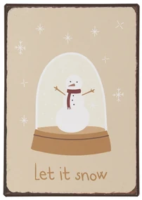 Ib Laursen Dekoratívna plechová ceduľka Let it Snow